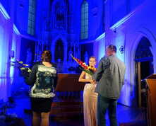 děkování a předání dárků