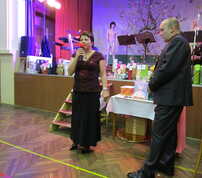 Liduška Tisovská zahajuje vyhlašování vítězů soutěže Sportovní pár roku 2015