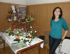 Peťka Venklářová se svým květinovým koutkem